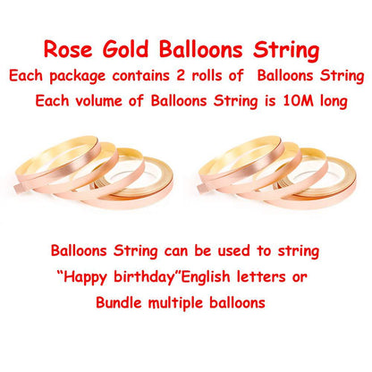 Happy Birthday Birthday Letter 16 Inch Rose Gold Balloon Set