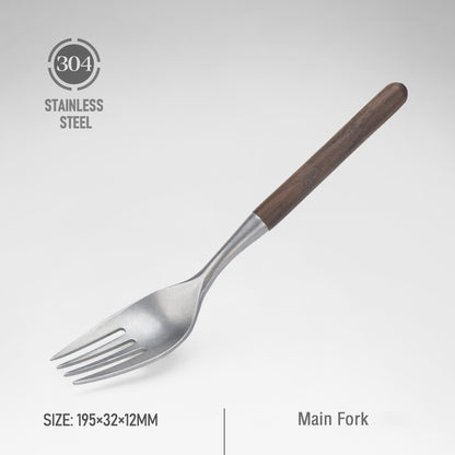 Stainless Steel Wooden Cutlery Set