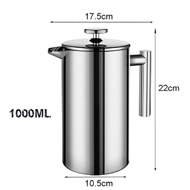 French Press Coffee Maker Stainless Steel