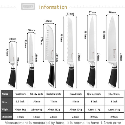 6 Pieces Knives Set