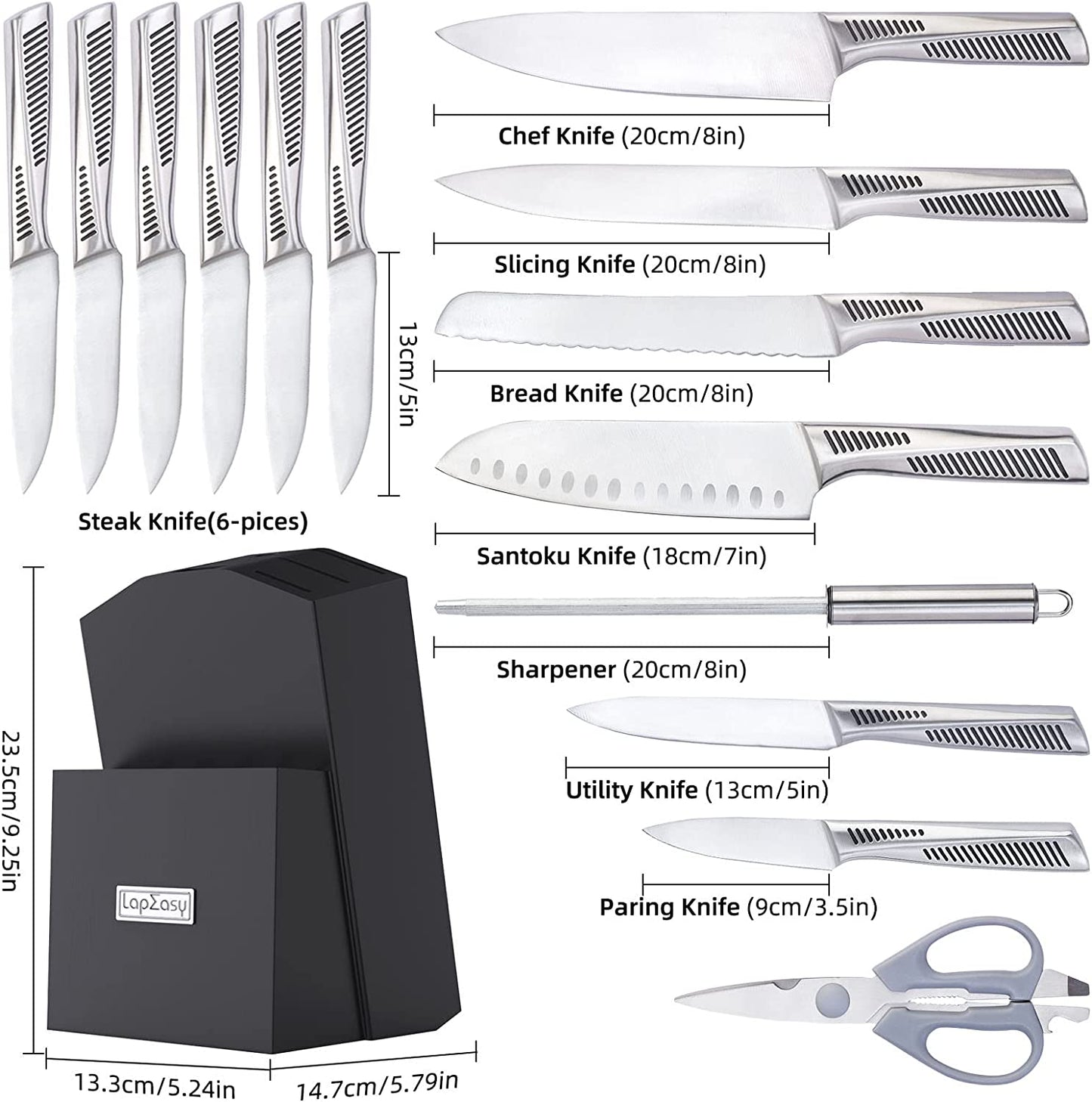 Knives  Set_15 Pieces Knives Set_LapEasy Knives Set