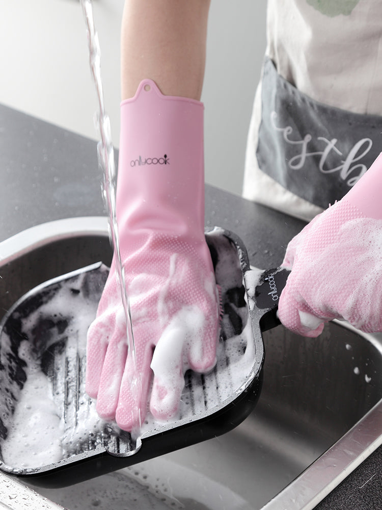 Double Sided Silicone Cleaning Gloves