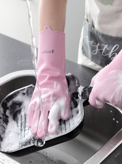 Double Sided Silicone Cleaning Gloves