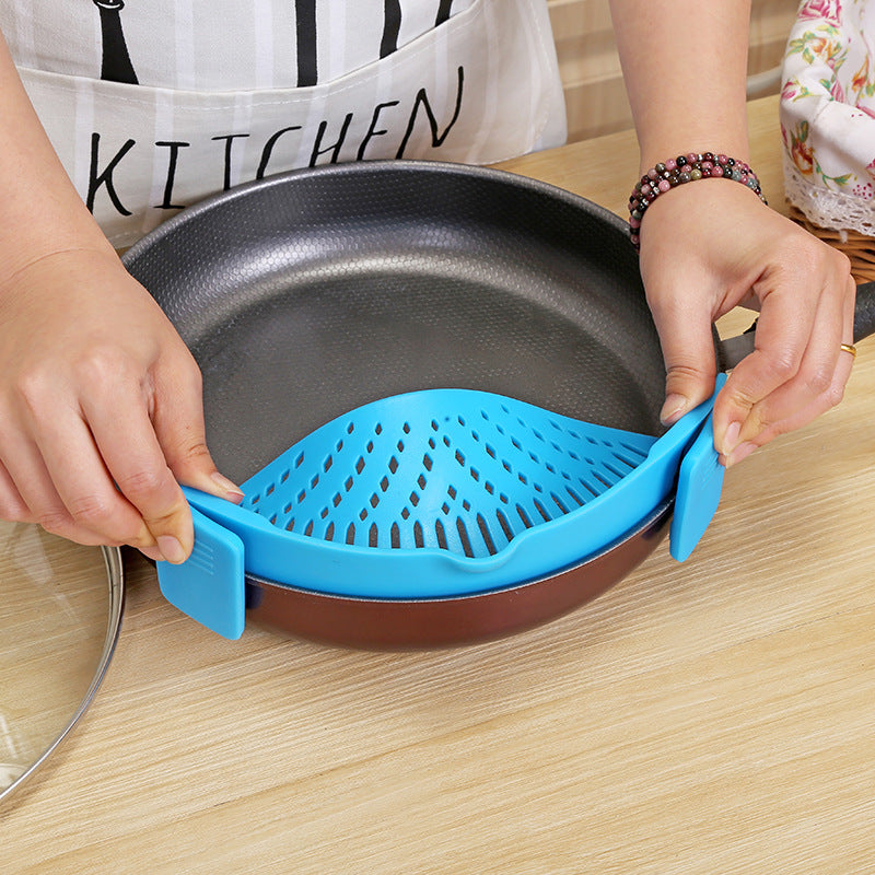 Silicone Clip-on Pot Pan Bowl Funnel _  Fits All Pots Size