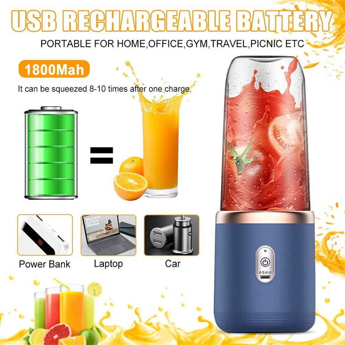 Electric Juice Maker _ Portable Blender 400ml