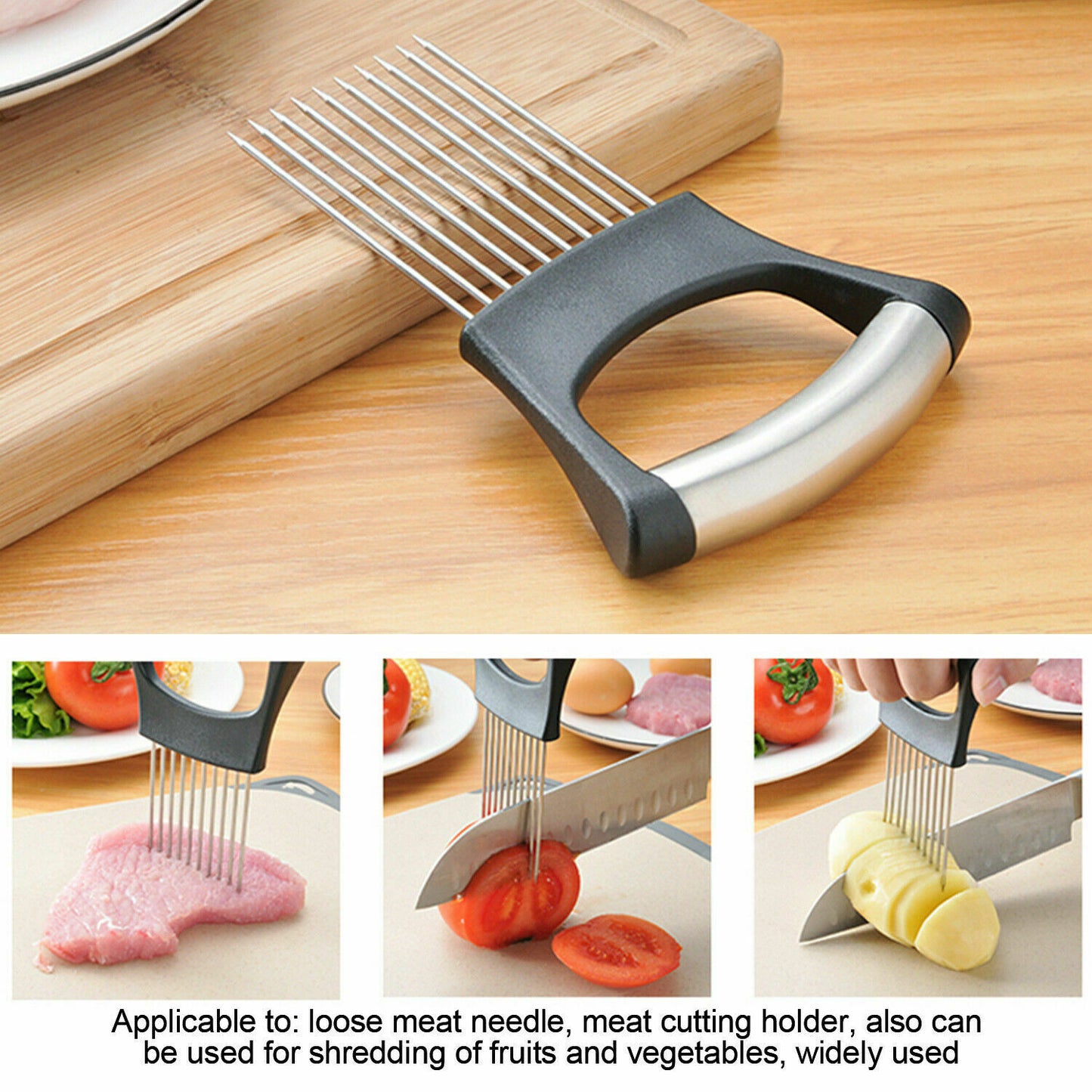 Food Slice Assistant - Stainless Steel Cutter NonSlip