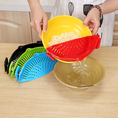 Silicone Clip-on Pot Pan Bowl Funnel _  Fits All Pots Size