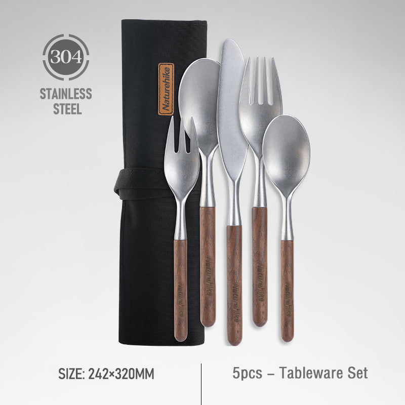 Stainless Steel Wooden Cutlery Set