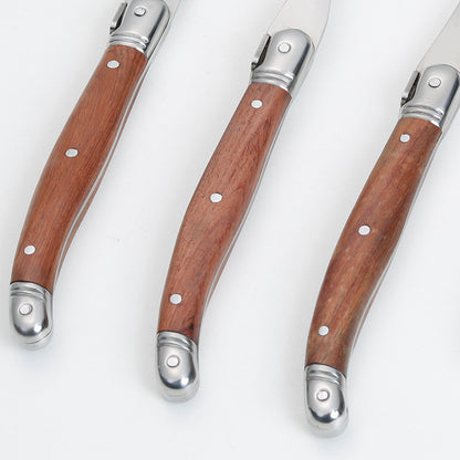 Stainless Steel  Wooden Handled Knives Set